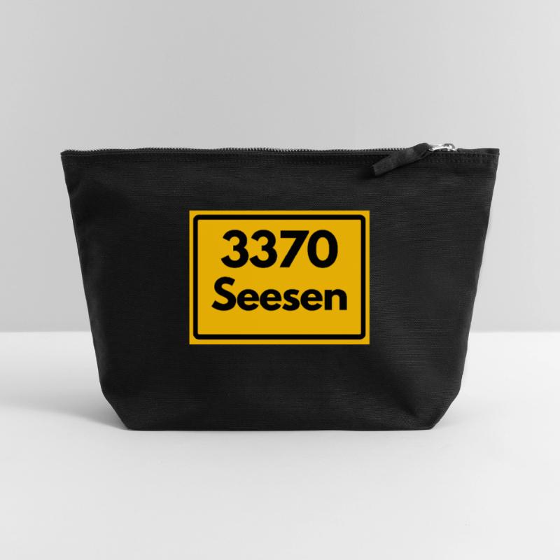 OLD POSTCODE POSTCODE RETRO 3370 SEESEN HARZ Canvas Zip Pouch 22 x 23 cm