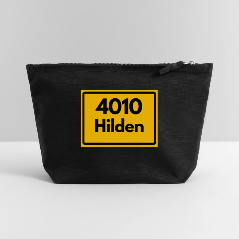 OLD POSTCODE POSTCODE RETRO 4010 HILDEN – FACHWERK Canvas Zip Pouch 22 x 23 cm