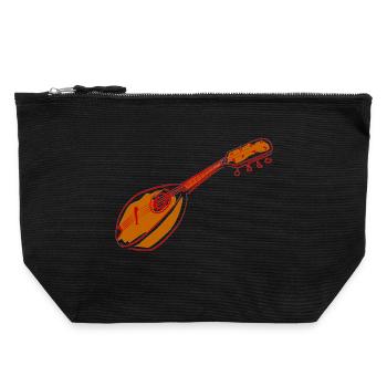 mandoline - Canvas Reißverschluss-Täschchen (22 x 23 cm) - Schwarz - Vorne