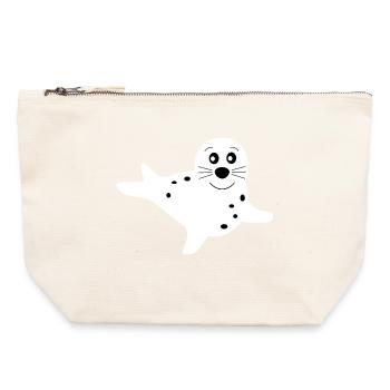 seal white seals seal seals animals - Canvas Zip Pouch 22 x 23 cm - nature - Front