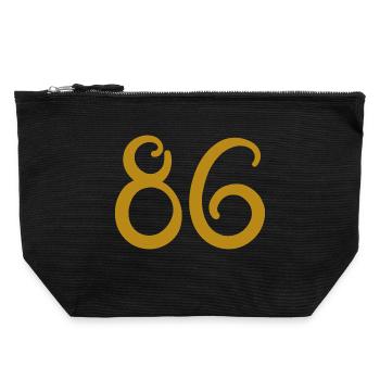 86 - Canvas Zip Pouch 22 x 23 cm - black - Front