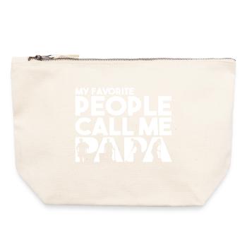 My Favorite People Call Me Papa Janitor - Canvas Zip Pouch 22 x 23 cm - nature - Front