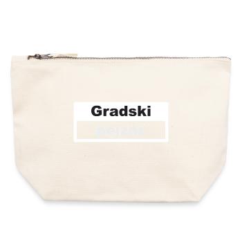 Stadtbild Typografie croatisch - Canvas Reißverschluss-Täschchen (22 x 23 cm) - Naturweiß - Vorne