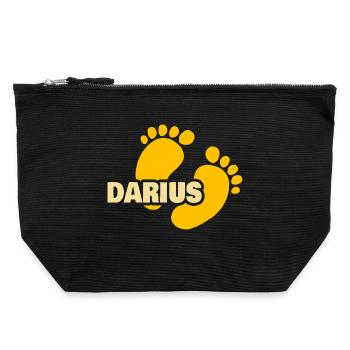 Gift for Darius - Canvas Zip Pouch 22 x 23 cm - black - Front