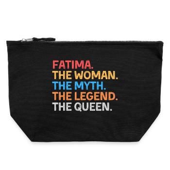 Fatima The Woman The Myth The Legend The Queen - Canvas Zip Pouch 22 x 23 cm - black - Front