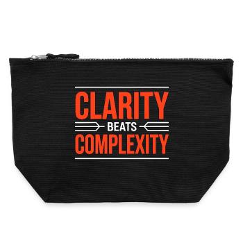 Logo Designer Clarity Beats Creative Designer - Canvas Zip Pouch 22 x 23 cm - black - Front
