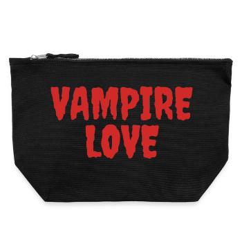 Vampire lieben Halloween Kunstwerke - Canvas Reißverschluss-Täschchen (22 x 23 cm) - Schwarz - Vorne