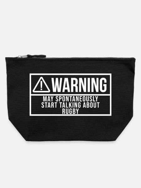 Rugby Rugby Rugby - Canvas Reißverschluss-Täschchen (22 x 23 cm) - Schwarz