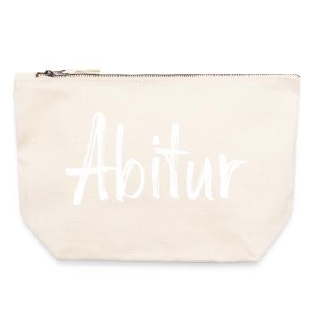 Abitur Handlettering Design - Canvas Reißverschluss-Täschchen (22 x 23 cm) - Naturweiß - Vorne