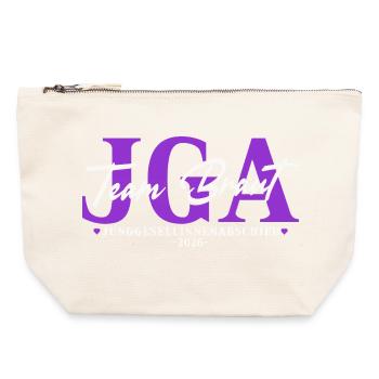 Team Bride Hen Party 2026 Bachelorette Party Women - Canvas Zip Pouch 22 x 23 cm - nature - Front
