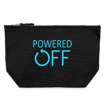 POWERED OFF Switched off and in sleep mode - Canvas Zip Pouch 22 x 23 cm - black - Front