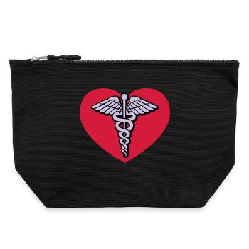Doctor of love - Canvas Zip Pouch 22 x 23 cm - black - Front