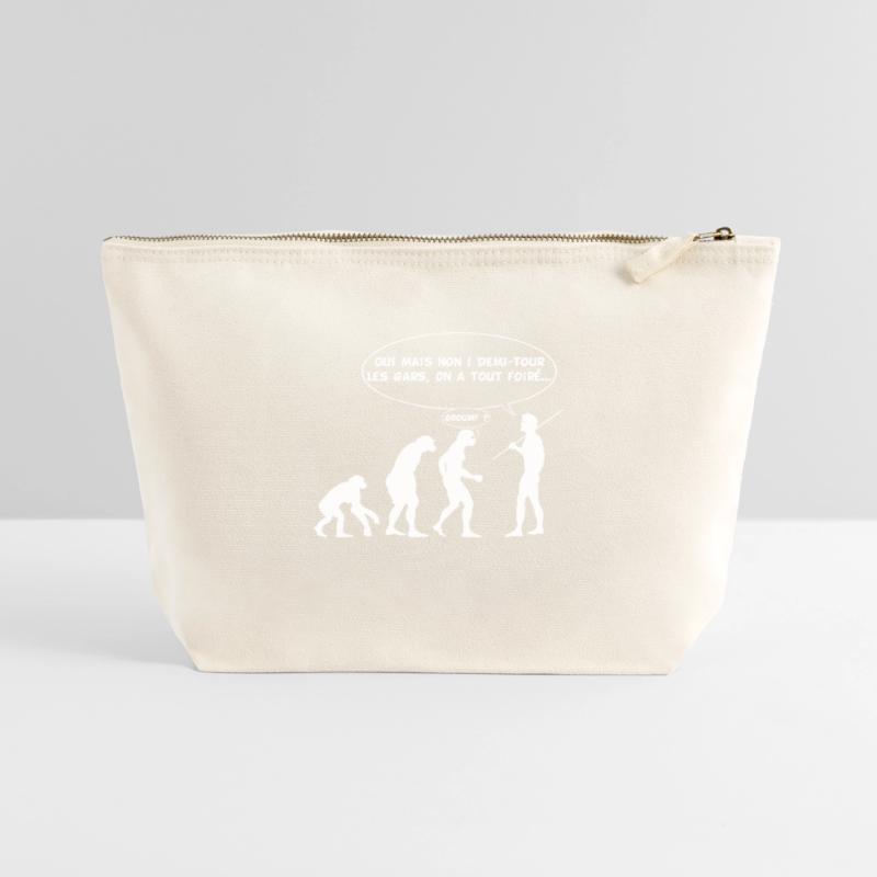 Evolution error (white) Canvas Zip Pouch 22 x 23 cm