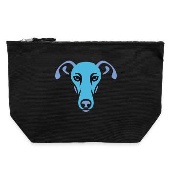 Windhund, Galgo - Canvas Reißverschluss-Täschchen (22 x 23 cm) - Schwarz - Vorne
