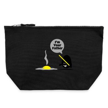 egg vader - Canvas Reißverschluss-Täschchen (22 x 23 cm) - Schwarz - Vorne