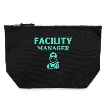 Facility Manager - Canvas Zip Pouch 22 x 23 cm - black - Front