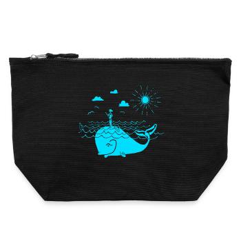 SOUPER - Pochette zippée en toile 22 x 23 cm - noir - Devant