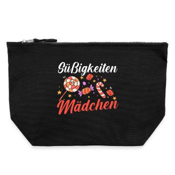 Sweets Sweet Tooth Cute Girl - Canvas Zip Pouch 22 x 23 cm - black - Front