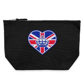 Love Crown Diamond Jubilee © - Canvas Zip Pouch 22 x 23 cm - black - Front