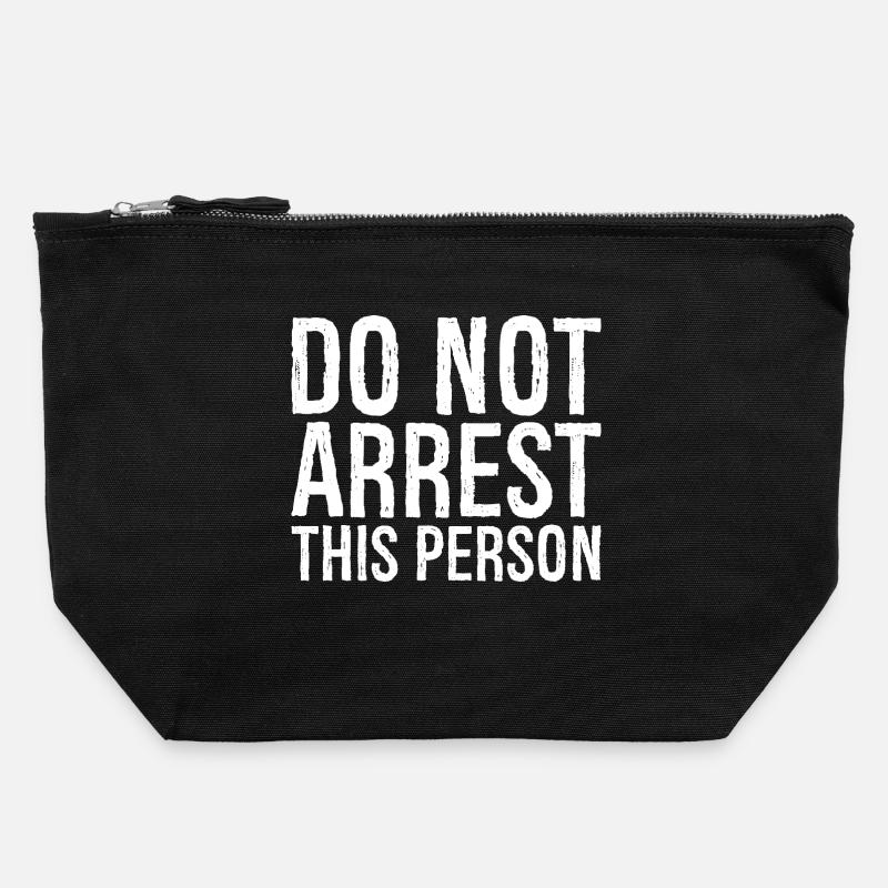 do not arrest this person - Canvas Reißverschluss-Täschchen (22 x 23 cm) - Schwarz