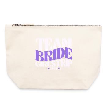 Team Bride Hen Party Bachelorette Party 2026 - Canvas Zip Pouch 22 x 23 cm - nature - Front
