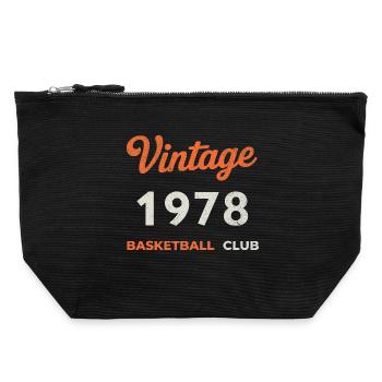 Vintage 1978 – Basketball Club Retro Geburtsjahr - Canvas Reißverschluss-Täschchen (22 x 23 cm) - Schwarz - Vorne