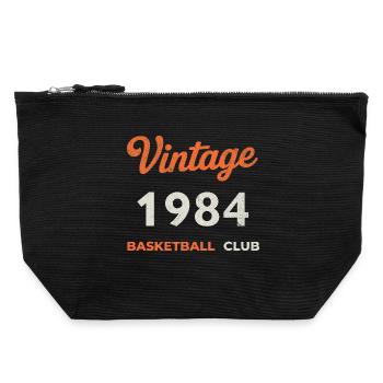 Vintage 1984 – Basketball Club Retro Birth Year - Canvas Zip Pouch 22 x 23 cm - black - Front
