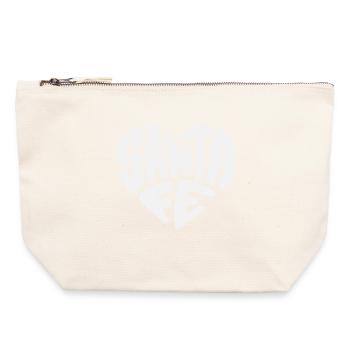 Santa Fe, New Mexico Heart Design - Canvas Zip Pouch 22 x 23 cm - nature - Front