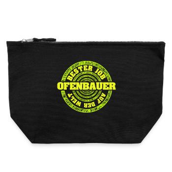 Stove builder as a job - Canvas Zip Pouch 22 x 23 cm - black - Front