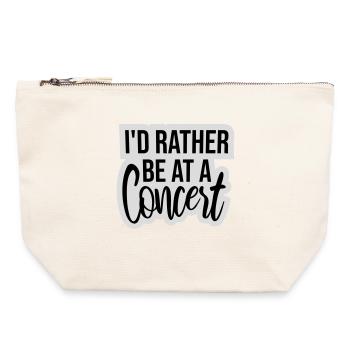 Je préférerais être à un concert Lustig Musik Konzert - Pochette zippée en toile 22 x 23 cm - blanc naturel - Devant