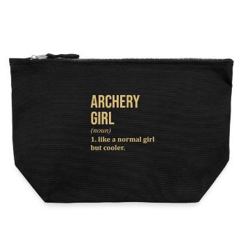 Archery - Canvas Zip Pouch 22 x 23 cm - black - Front