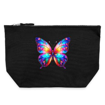Butterfly - Canvas Zip Pouch 22 x 23 cm - black - Front