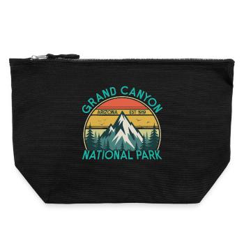 Grand Canyon Arizona Parc national de 1919 - Pochette zippée en toile 22 x 23 cm - noir - Devant