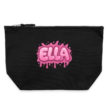 Graffiti ELLA Name Gift Ideal Printable - Canvas Zip Pouch 22 x 23 cm - black - Front