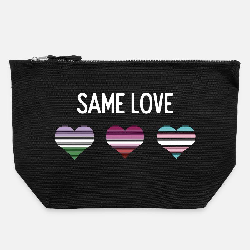 LGBTQ Pride Month - Same Love - Canvas Zip Pouch 22 x 23 cm - black