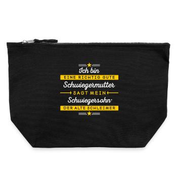 Ich bin Schwiegermutter - Canvas Reißverschluss-Täschchen (22 x 23 cm) - Schwarz - Vorne