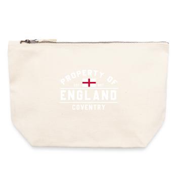 Eigentum von England Coventry - Canvas Reißverschluss-Täschchen (22 x 23 cm) - Naturweiß - Vorne