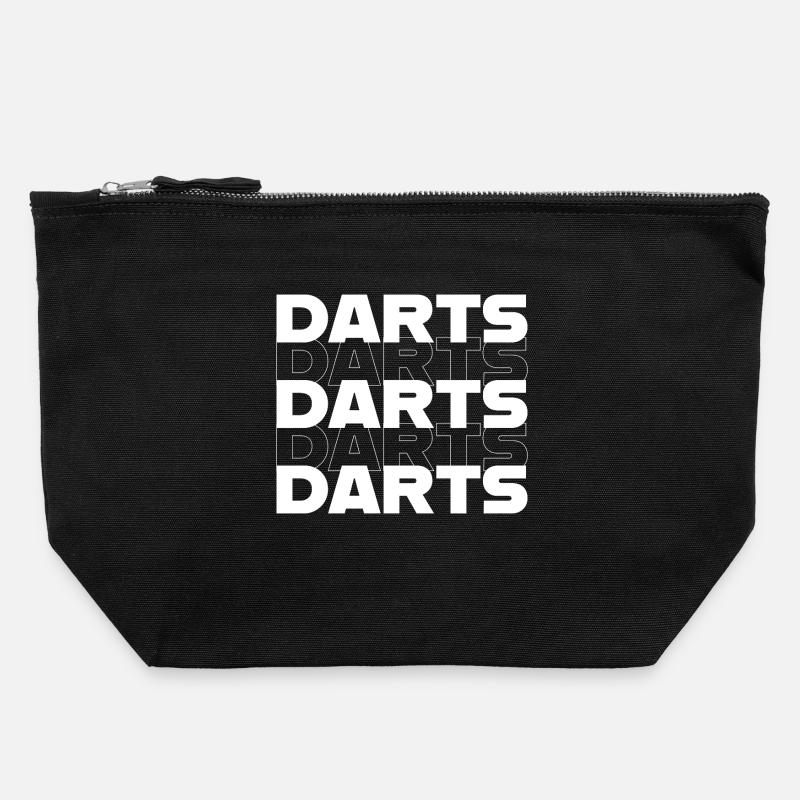 Dart,Darts - Canvas Reißverschluss-Täschchen (22 x 23 cm) - Schwarz