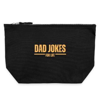 Dad Jokes for Life - Canvas Zip Pouch 22 x 23 cm - black - Front