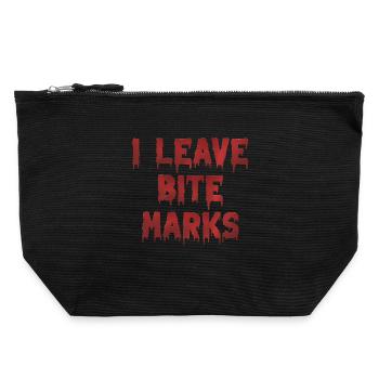 Bite Mark's Blood Traces - Canvas Zip Pouch 22 x 23 cm - black - Front