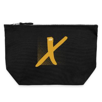 Gen X Golden X - Canvas Zip Pouch 22 x 23 cm - black - Front