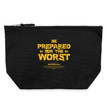 Be Prepared for the Worst - Canvas Zip Pouch 22 x 23 cm - black - Front