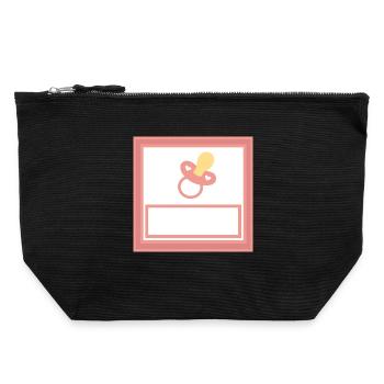 Personalize your own baby template - Canvas Zip Pouch 22 x 23 cm - black - Front