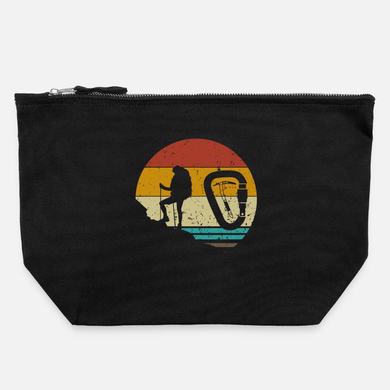 Mountaineer Mountagnes Rocks - Canvas Zip Pouch 22 x 23 cm - black