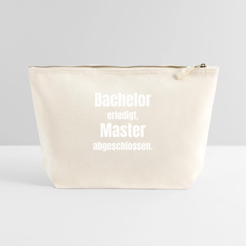 Bachelor oder Master Abschluss Canvas Reißverschluss-Täschchen (22 x 23 cm)