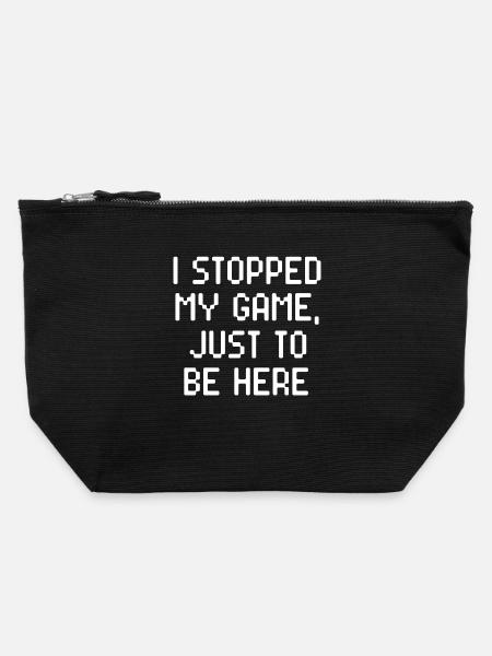 Gamer Game Statement Zocker - Canvas Reißverschluss-Täschchen (22 x 23 cm) - Schwarz