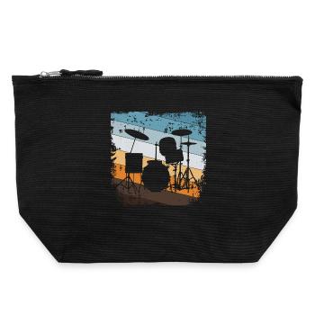 Drummers - Canvas Zip Pouch 22 x 23 cm - black - Front