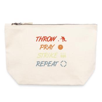 Blague de bowling - Pochette zippée en toile 22 x 23 cm - blanc naturel - Devant