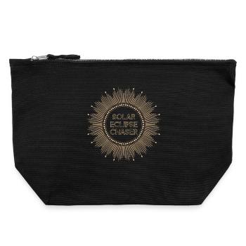 Solar eclipse chaser - Canvas Zip Pouch 22 x 23 cm - black - Front