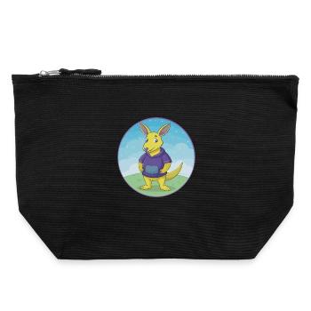 Aardvark Cute Kawaii Cartoon Clipart Animal Pet - Canvas Zip Pouch 22 x 23 cm - black - Front